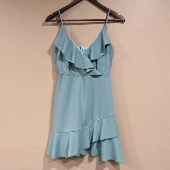 Altar'd State Dresses & Skirts - Altar'd State Ruffle Mini Dress Womens M Green Party Cocktail Formal Fairy